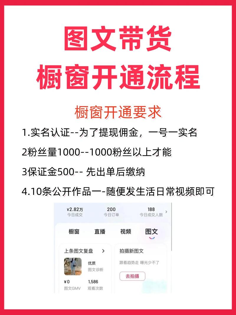 抖音教程怎么开橱窗卖货,抖音教程：如何开启橱窗卖货!